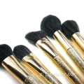 Colección de cepillo de maquillaxe de ouro de 12PC